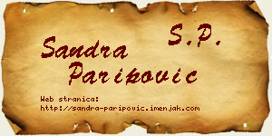 Sandra Paripović vizit kartica